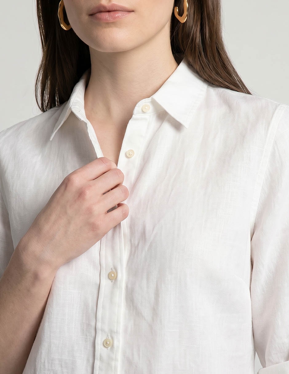 Blusa camisera manga larga para mujer 4