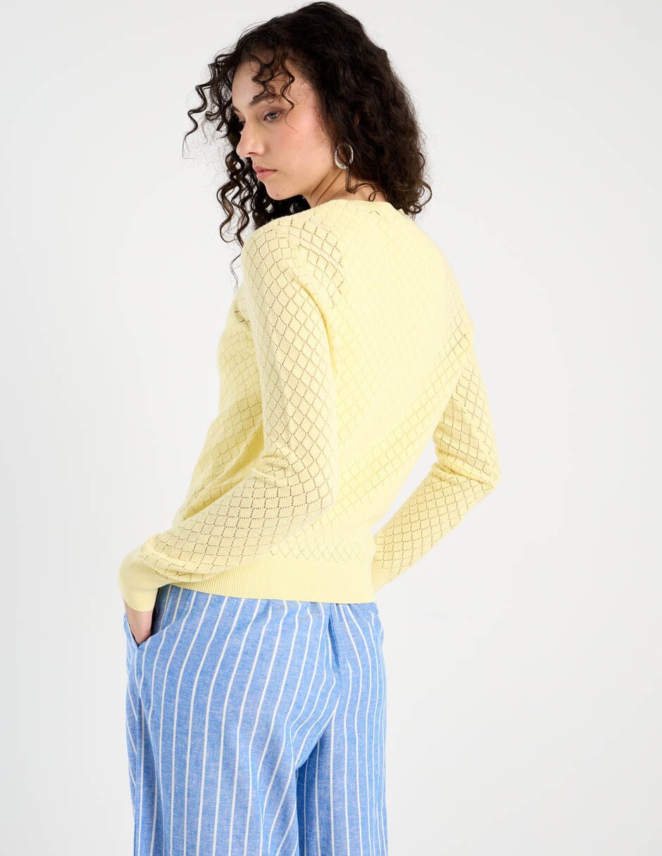 Suéter cuello redondo para mujer 2