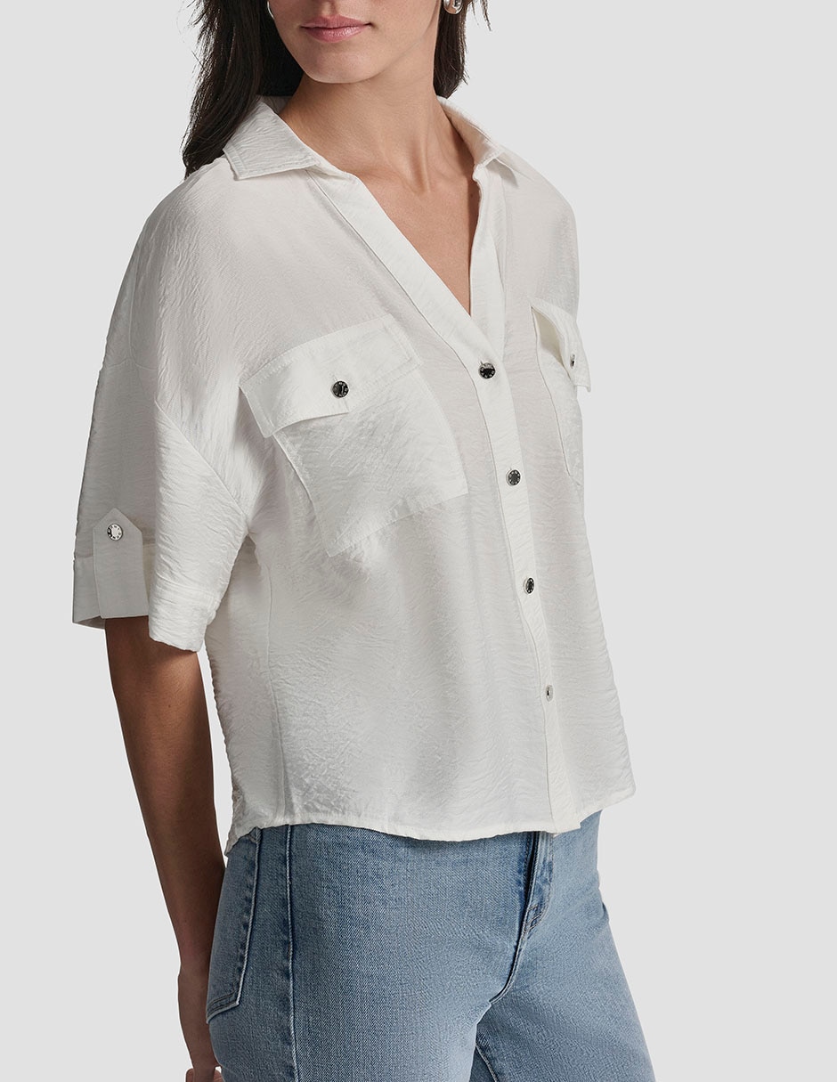 Blusa manga corta para mujer 8