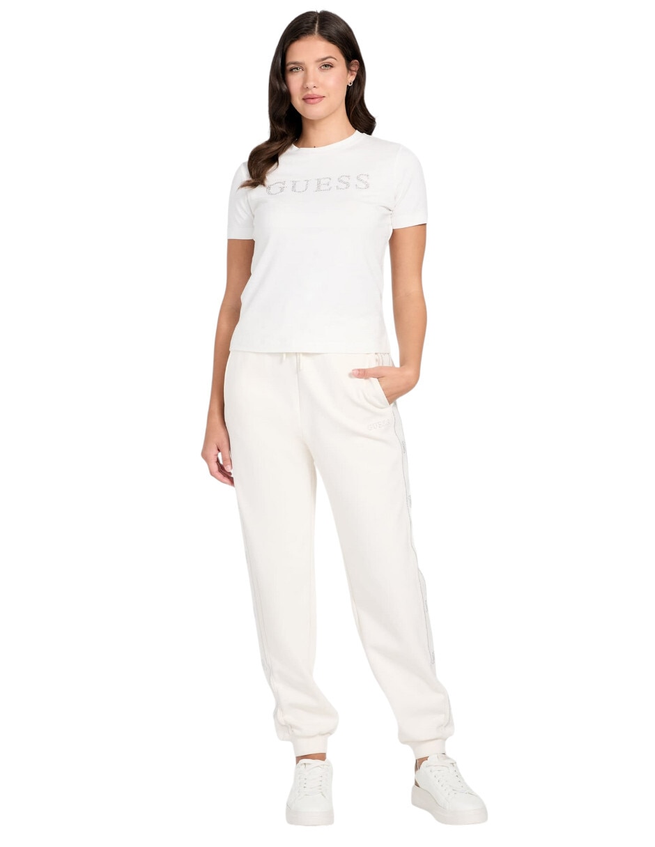 Playera manga corta Guess cuello redondo para mujer
