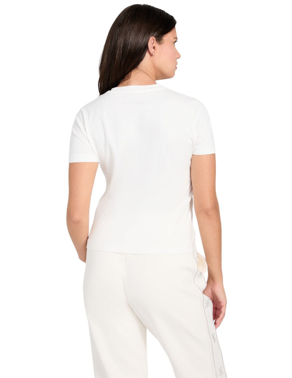 Playera manga corta Guess cuello redondo para mujer