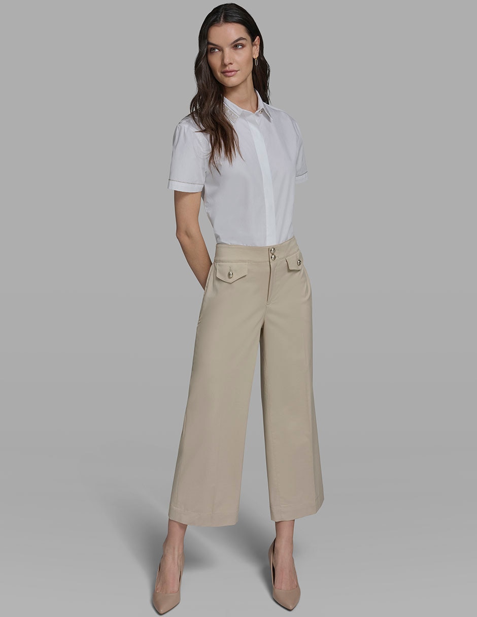 Pantalón capri amplio para mujer 2