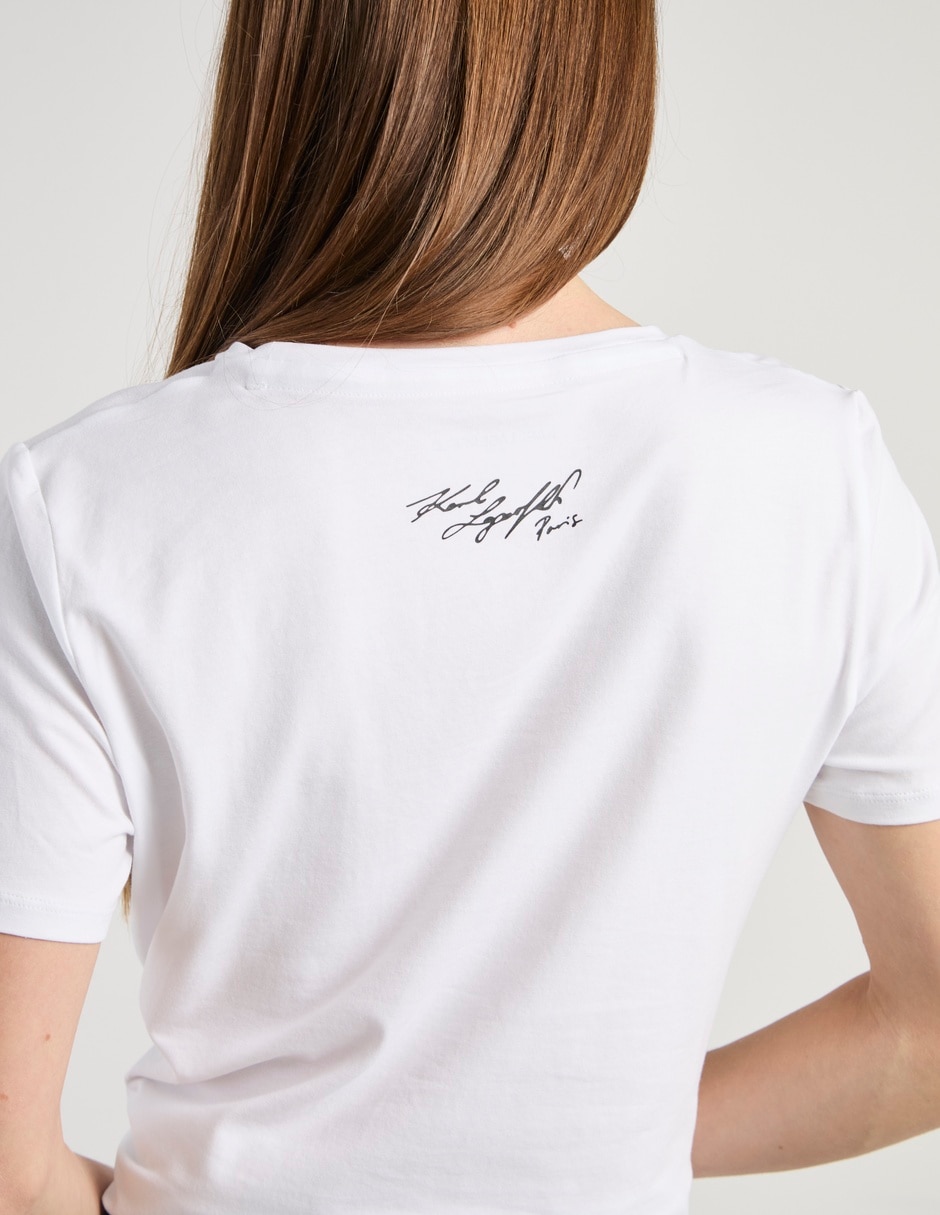 Playera manga corta cuello redondo para mujer 4