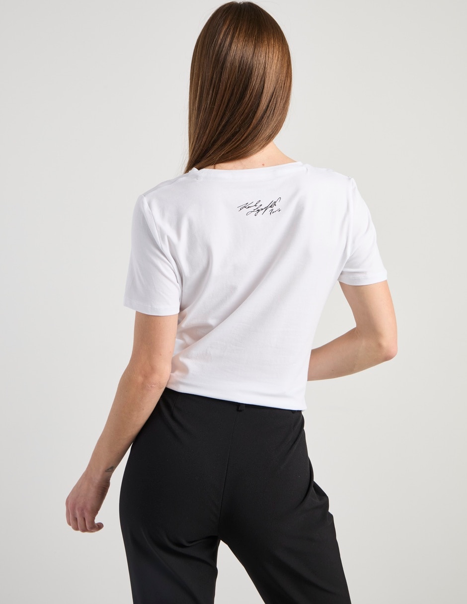 Playera manga corta cuello redondo para mujer 5