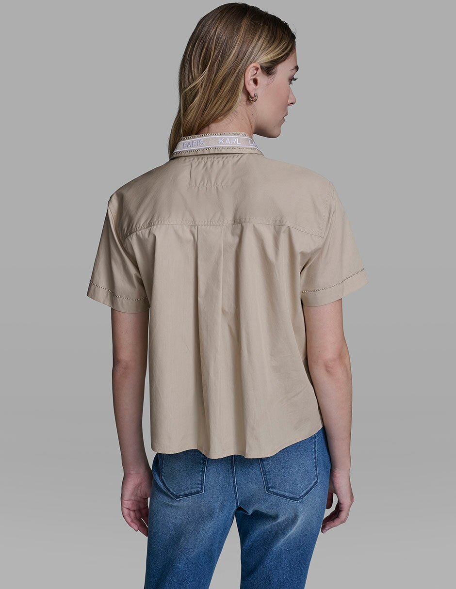 Blusa manga corta para mujer 7