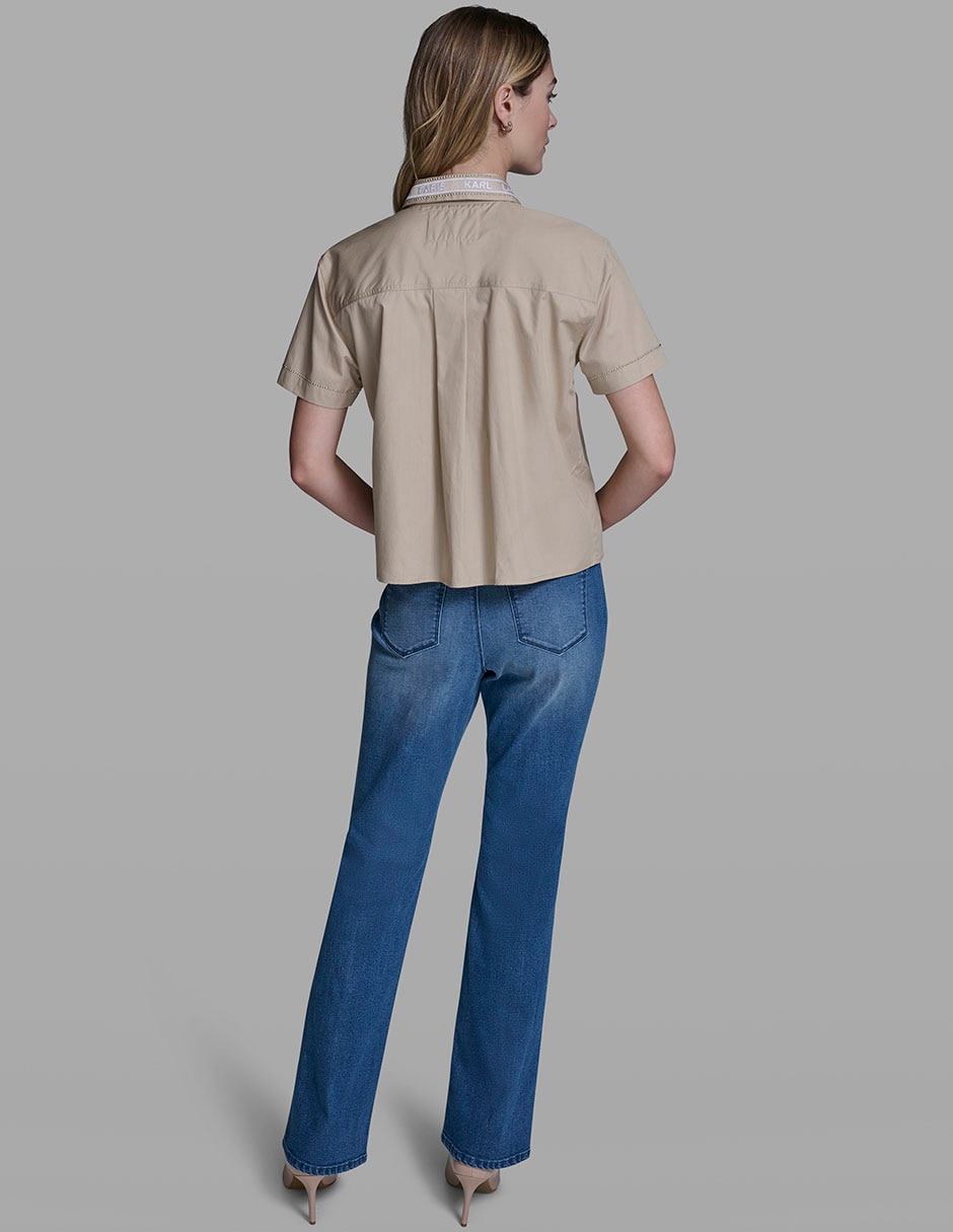 Blusa manga corta para mujer 11