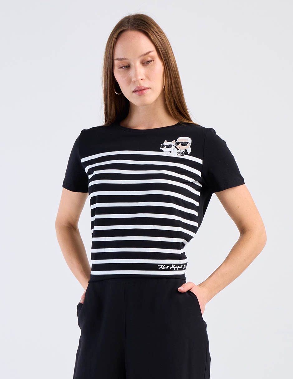 Playera manga corta cuello redondo para mujer 2