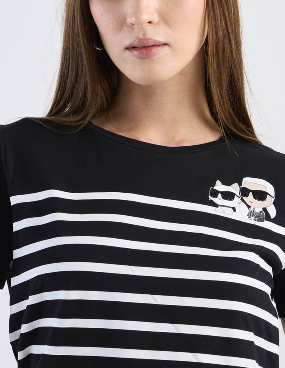 Playera manga corta cuello redondo para mujer 4