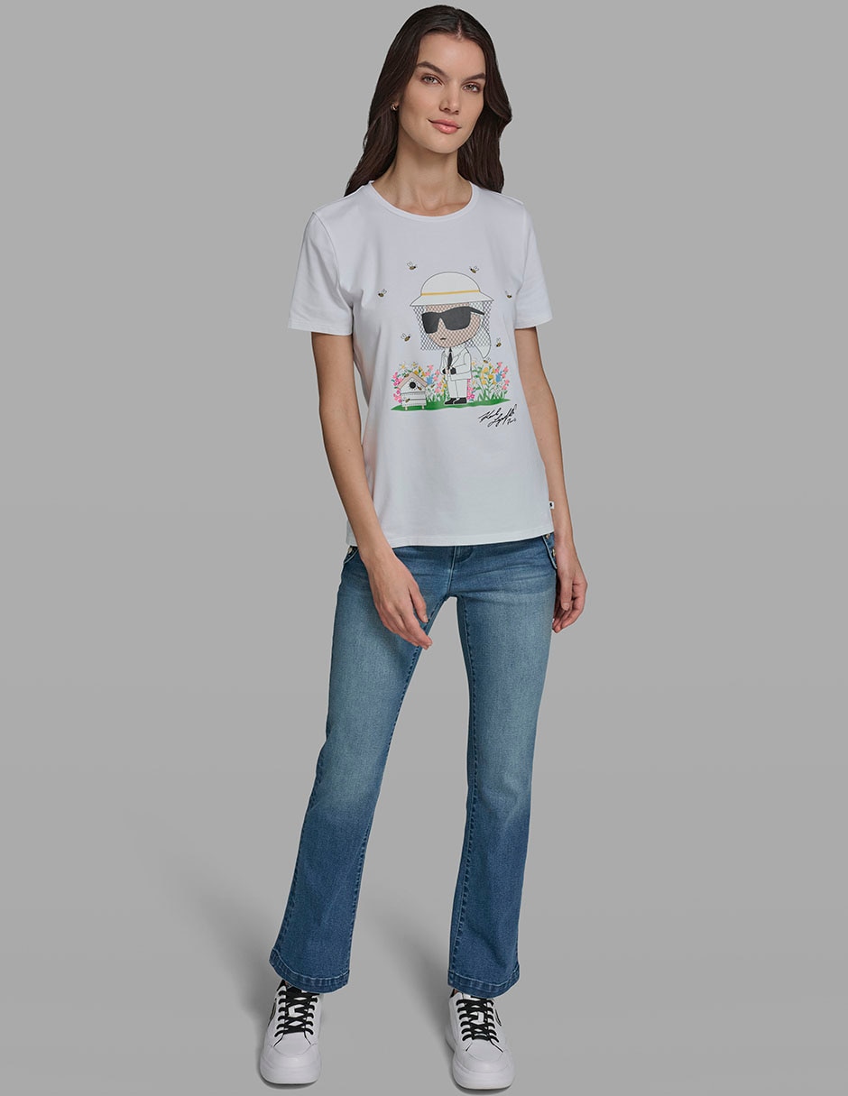 Playera manga corta cuello redondo para mujer Playera manga corta cuello redondo para mujer