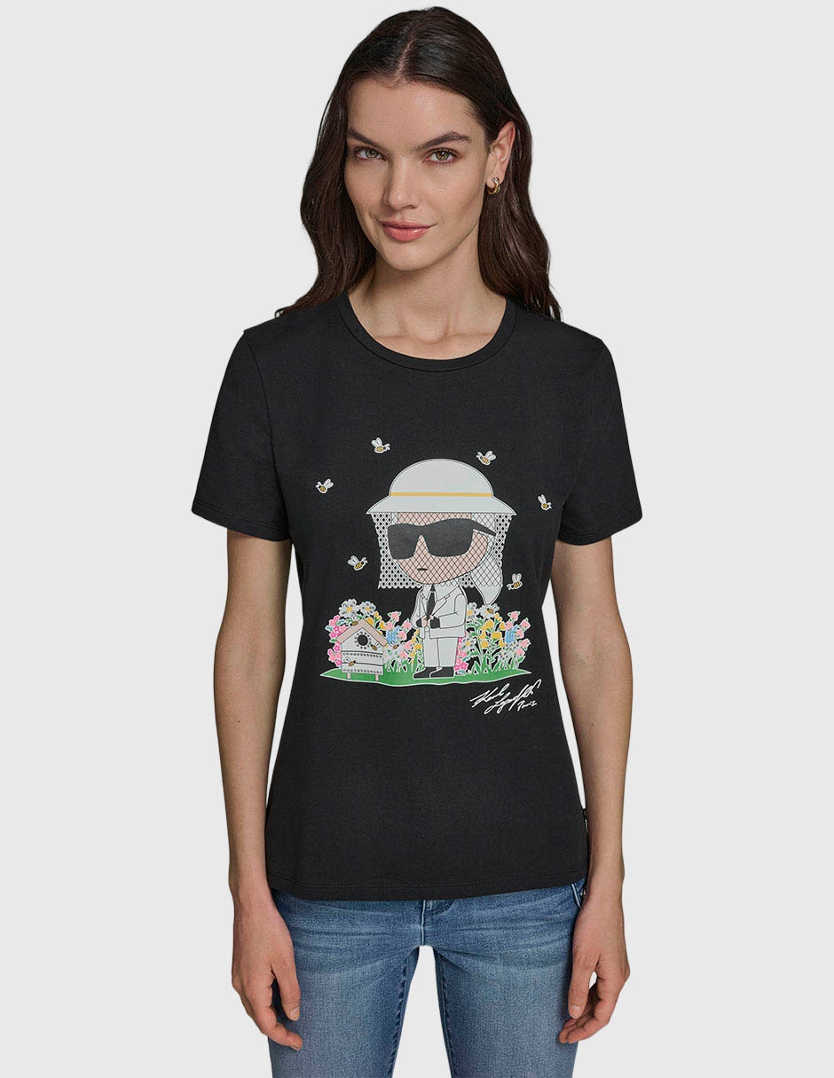 Playera manga corta cuello redondo para mujer Playera manga corta cuello redondo para mujer
