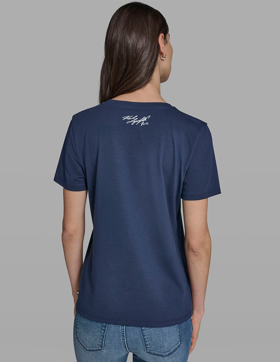 Playera manga corta cuello redondo mujer 5