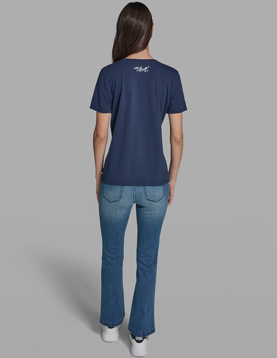Playera manga corta cuello redondo mujer 6