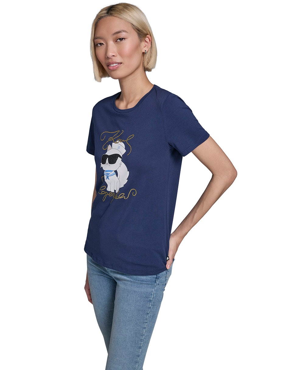 Playera manga corta cuello redondo mujer 3