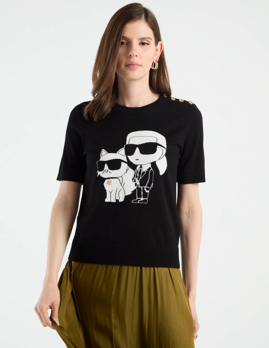 Blusa manga corta para mujer
