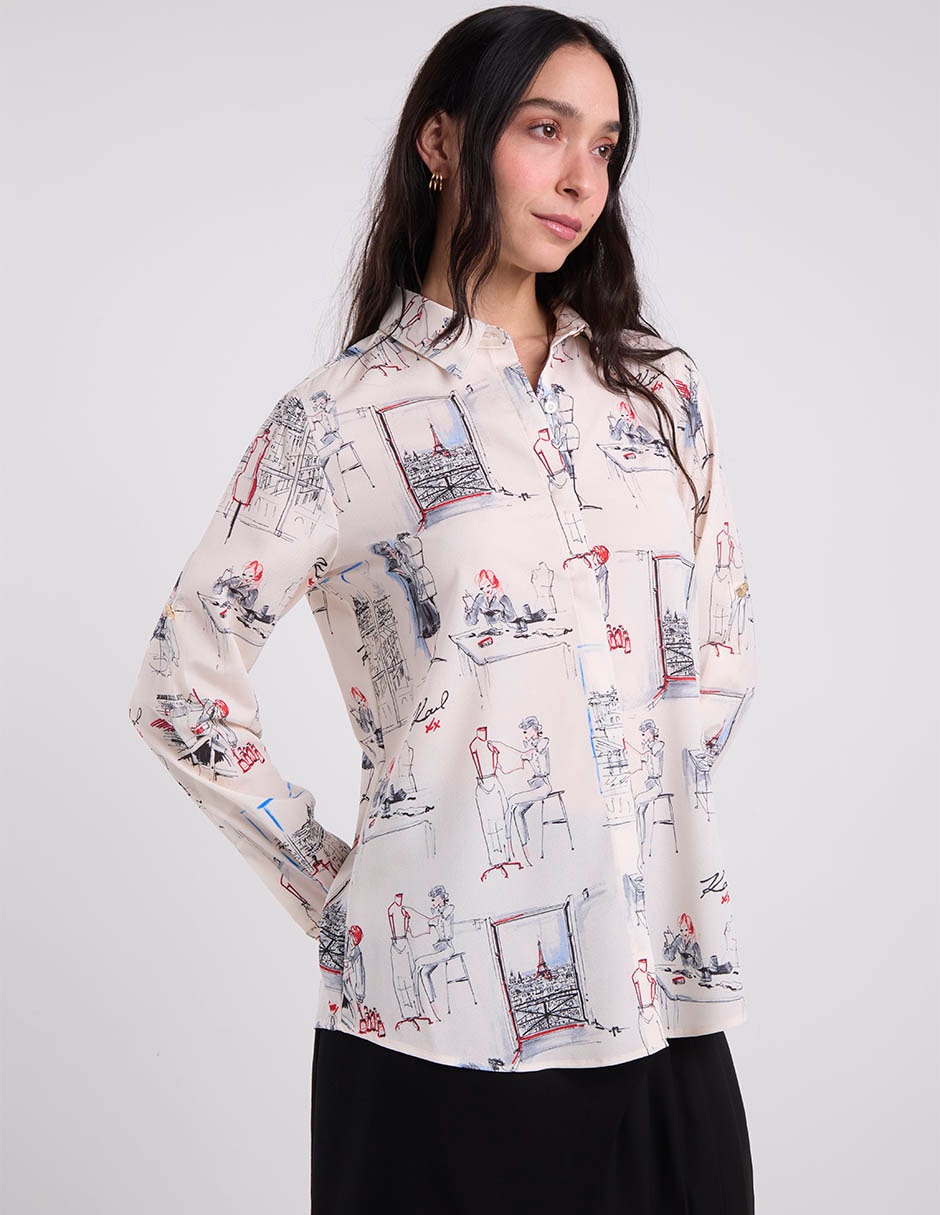 Blusa manga larga para mujer 7