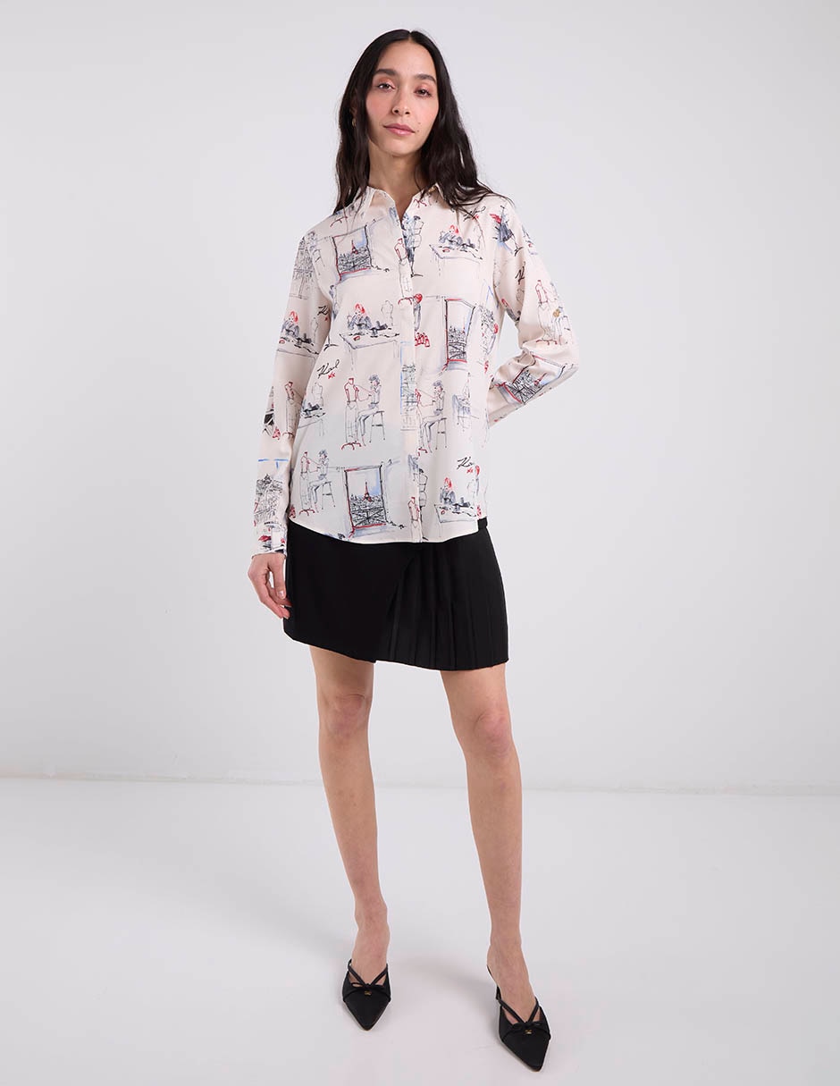 Blusa manga larga para mujer 8