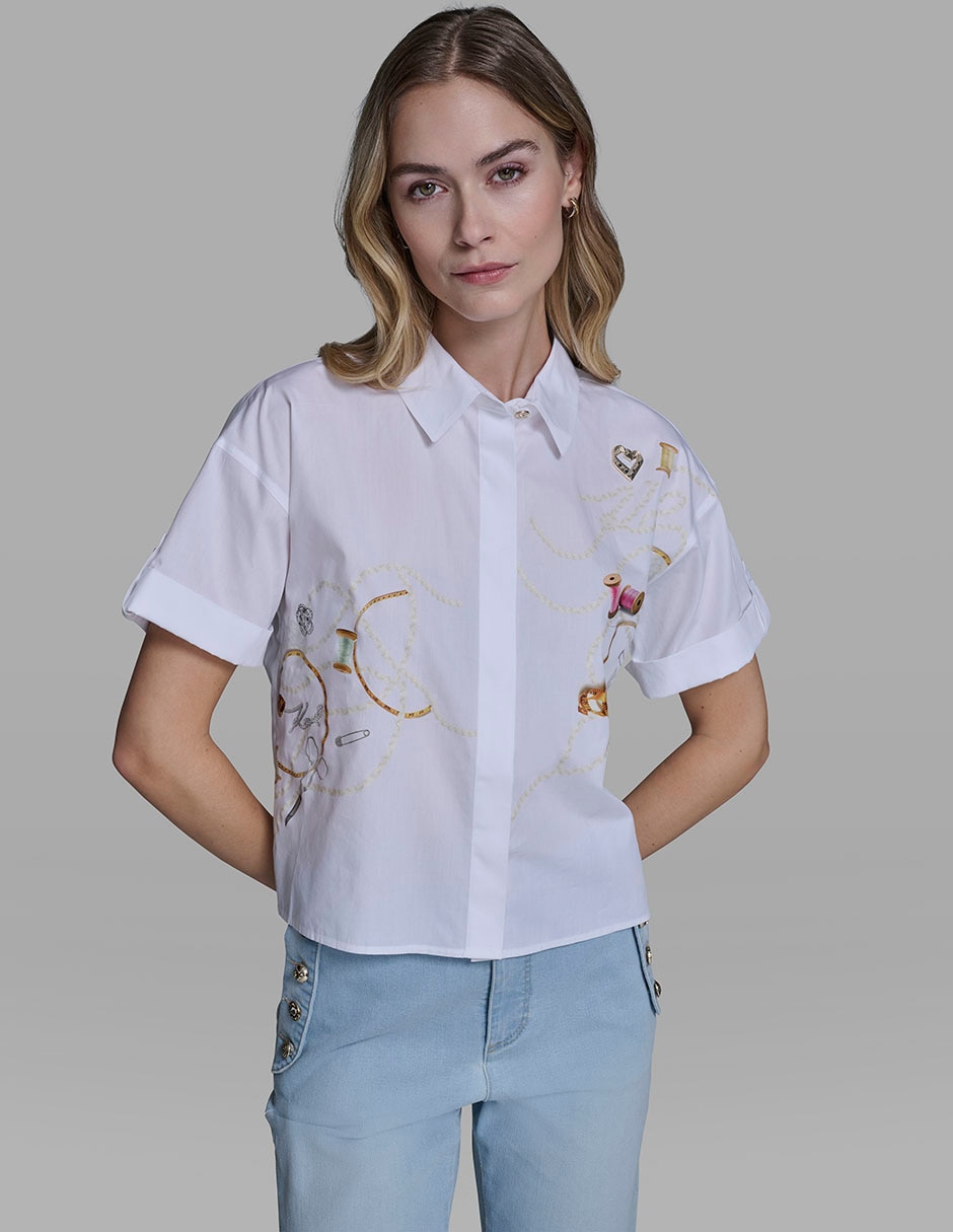 Blusa manga corta para mujer 1