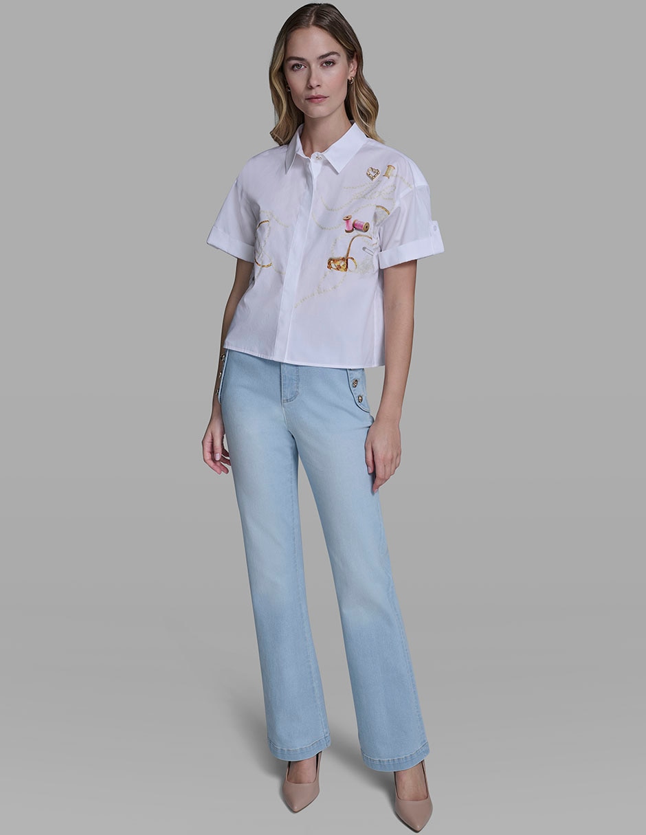 Blusa manga corta para mujer 10