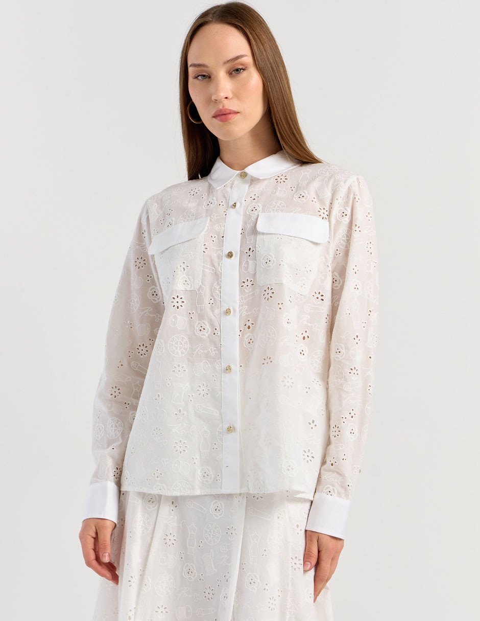 Blusa manga larga para mujer