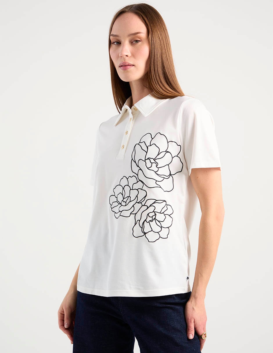 Blusa manga corta para mujer