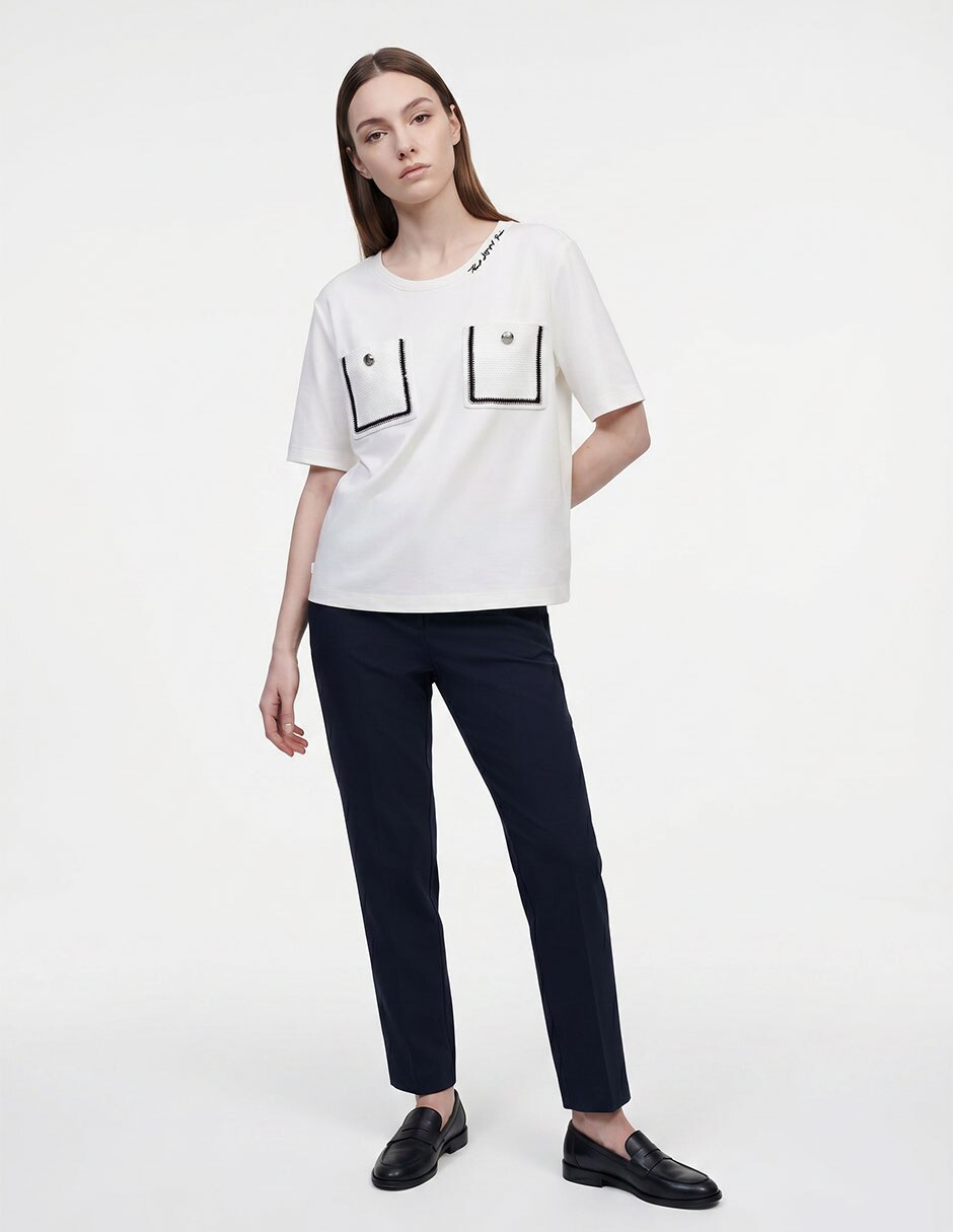Blusa manga corta para mujer
