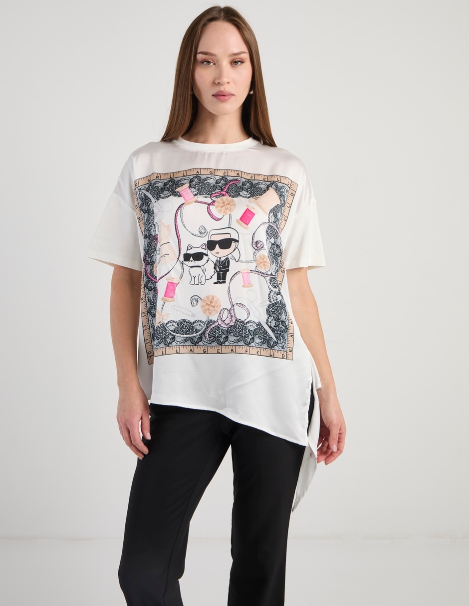 Playera manga corta spring cuello redondo para mujer