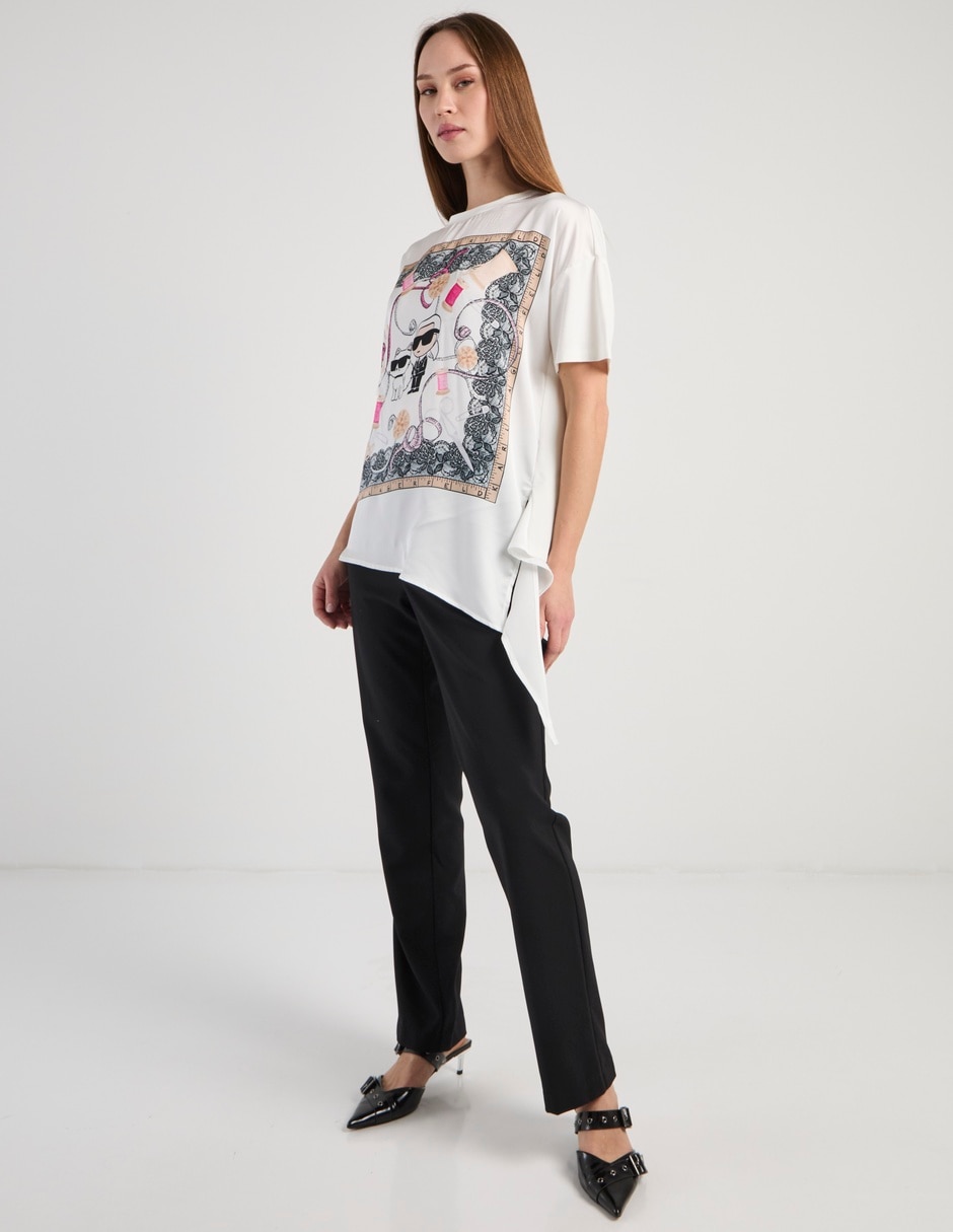 Playera manga corta cuello redondo para mujer 3
