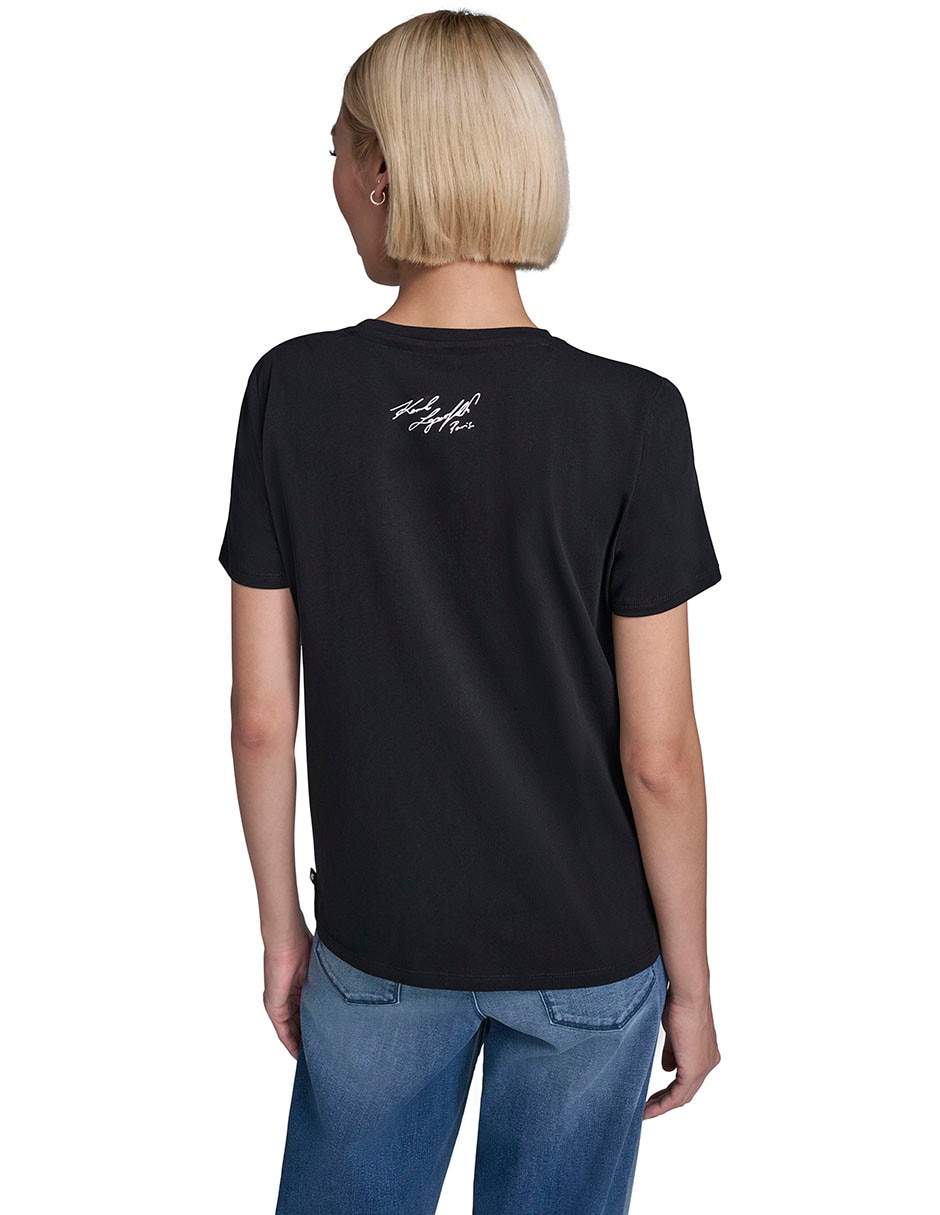 Playera manga corta cuello redondo para mujer 2