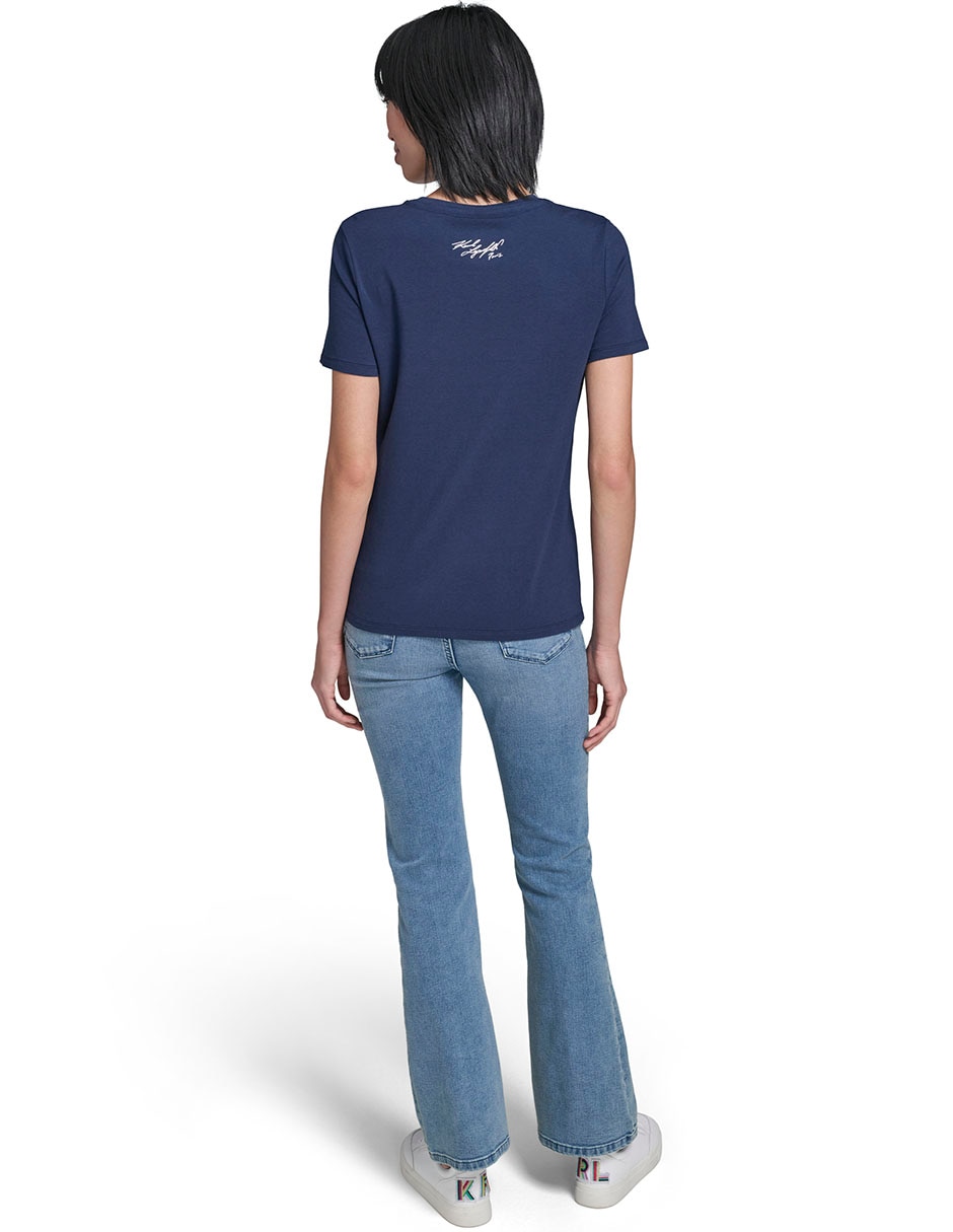 Playera manga corta cuello redondo mujer 6