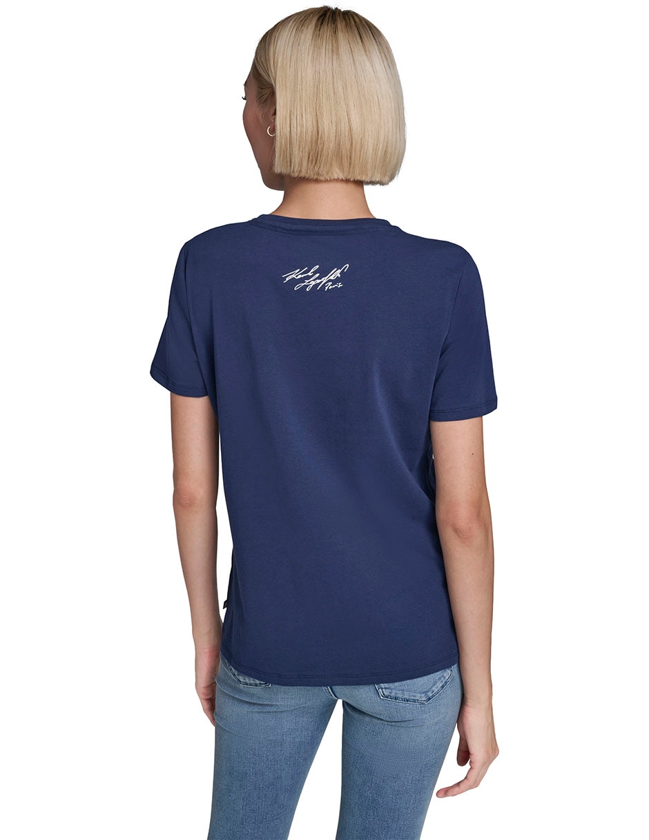 Playera manga corta cuello redondo mujer 5