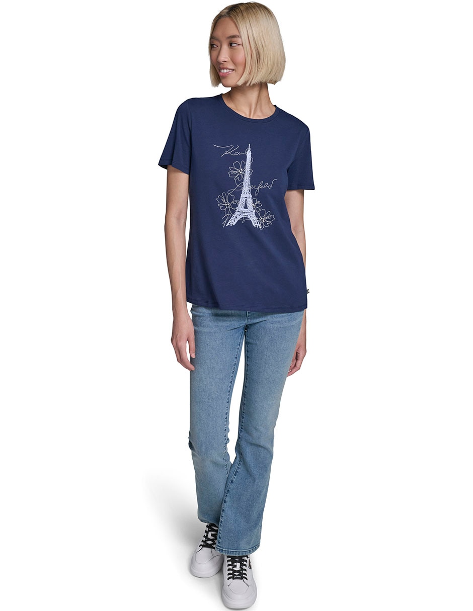 Playera manga corta cuello redondo mujer 2