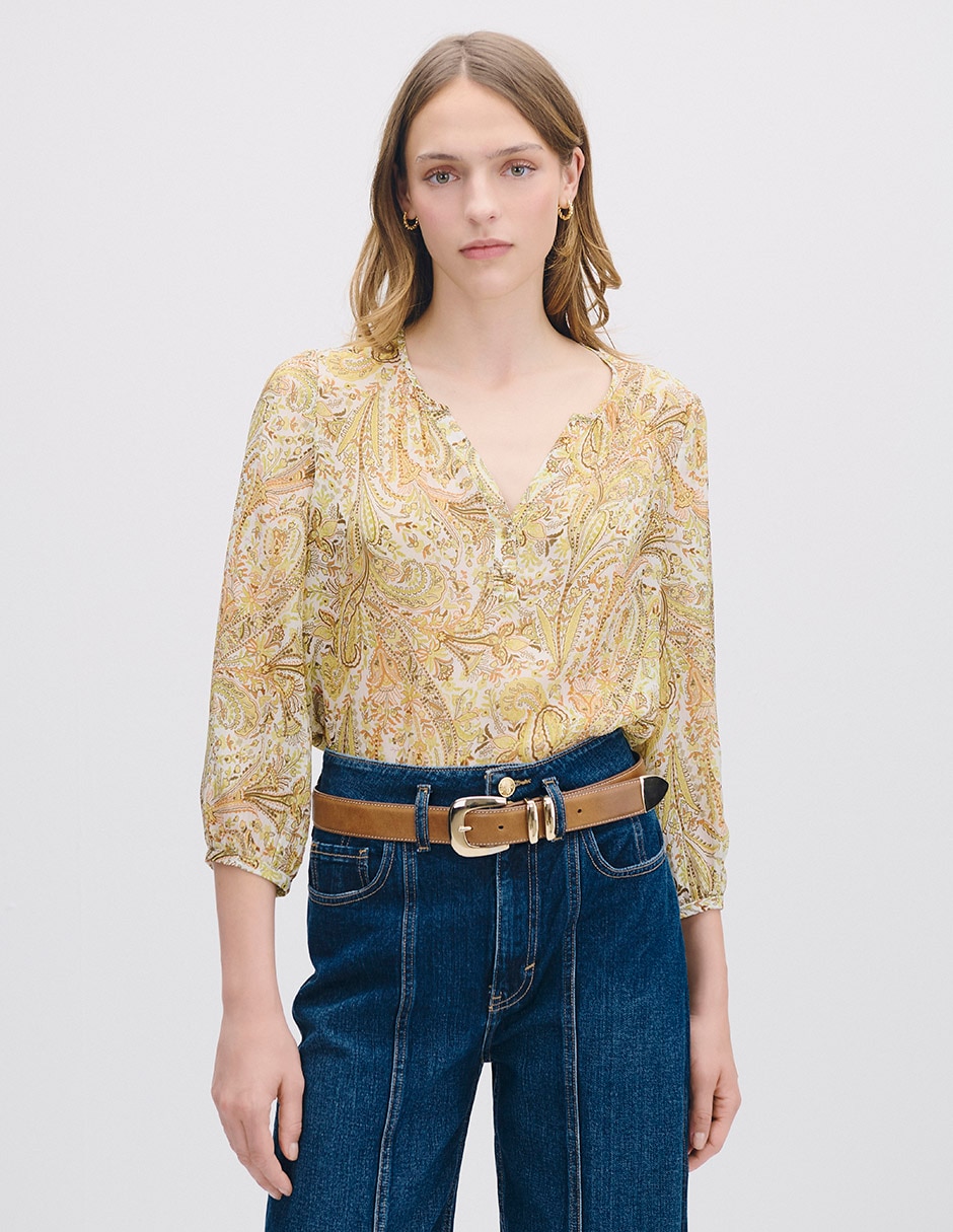 Blusa isola manga 3/4 para mujer
