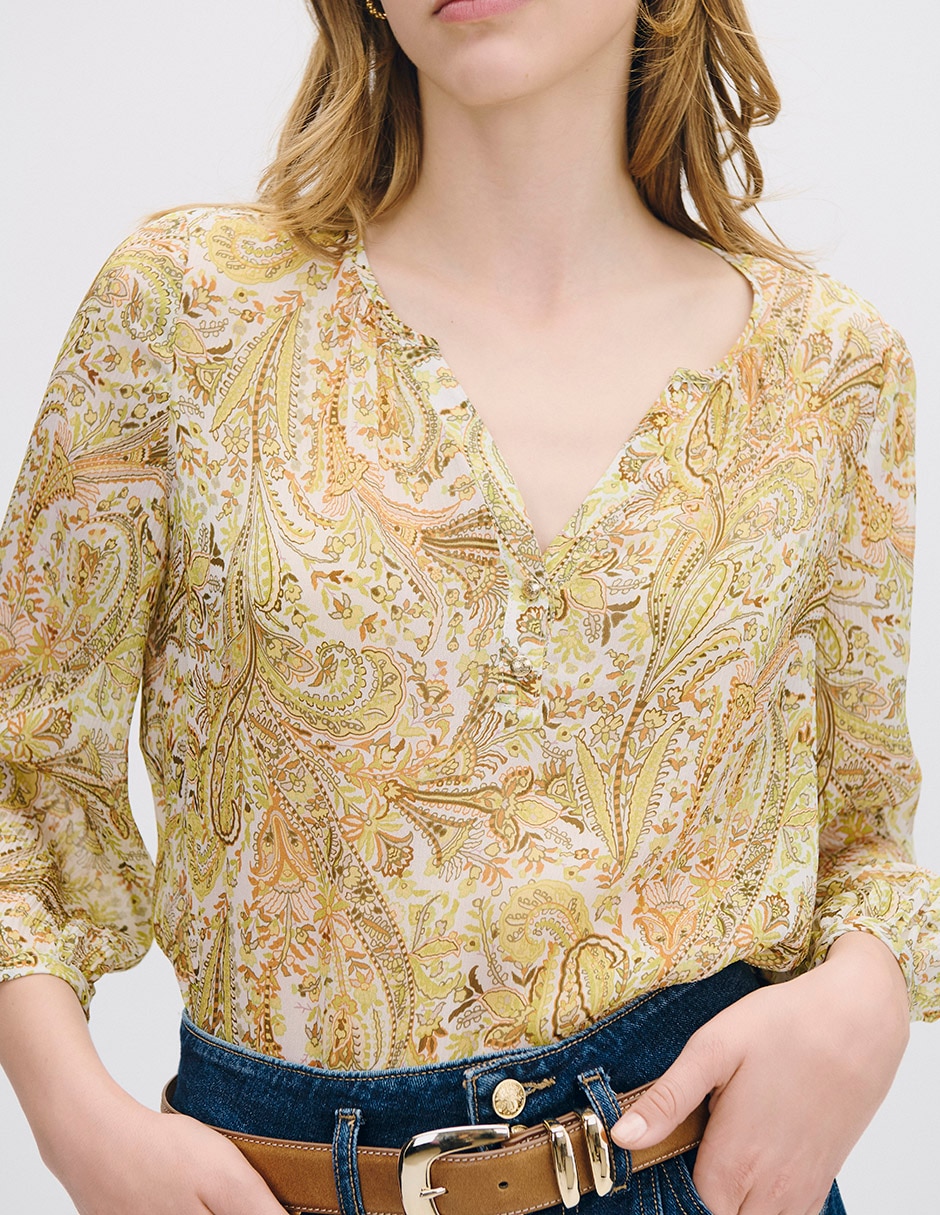 Blusa isola manga 3/4 para mujer