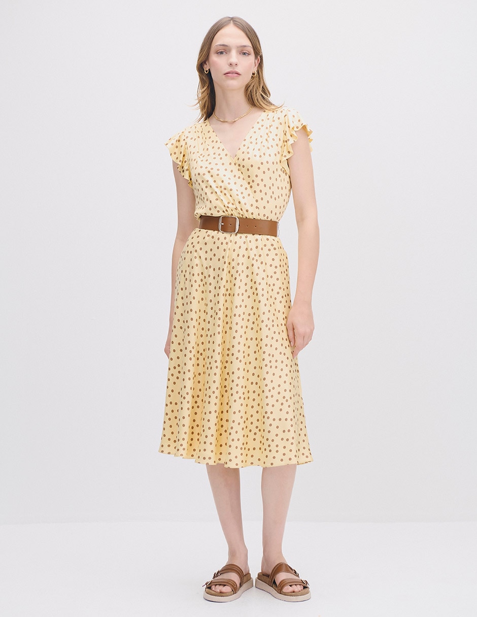 Vestido midi casual isola para mujer
