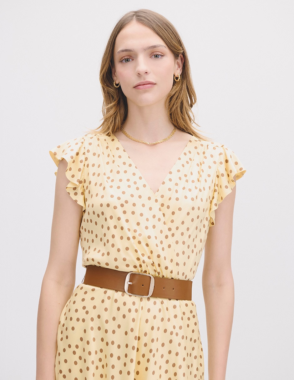 Vestido midi casual isola para mujer