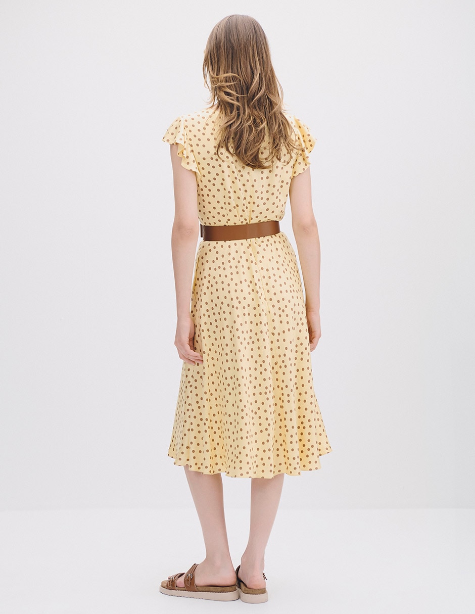 Vestido midi casual isola para mujer