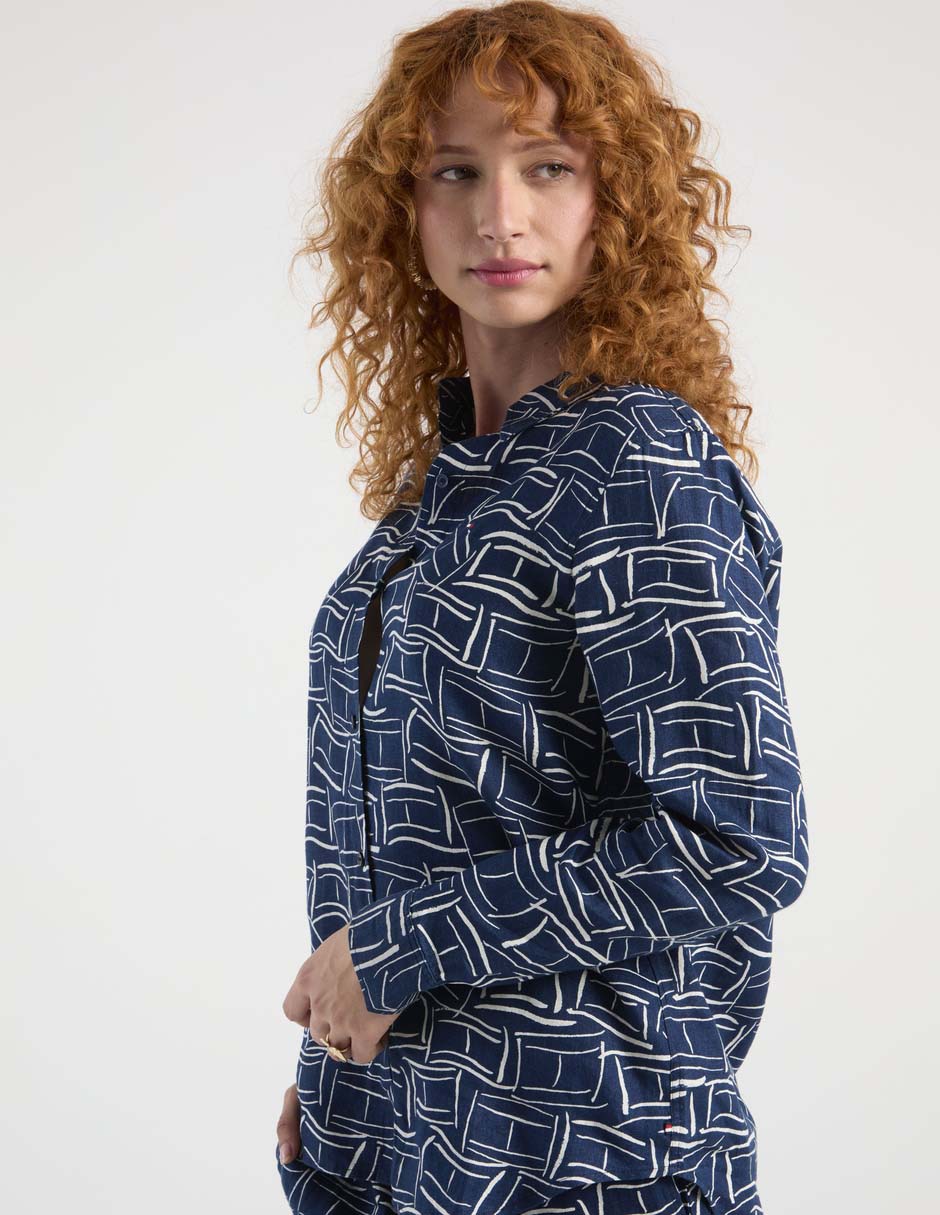 Blusa camisera sp26 "manga" larga "para mujer" 1