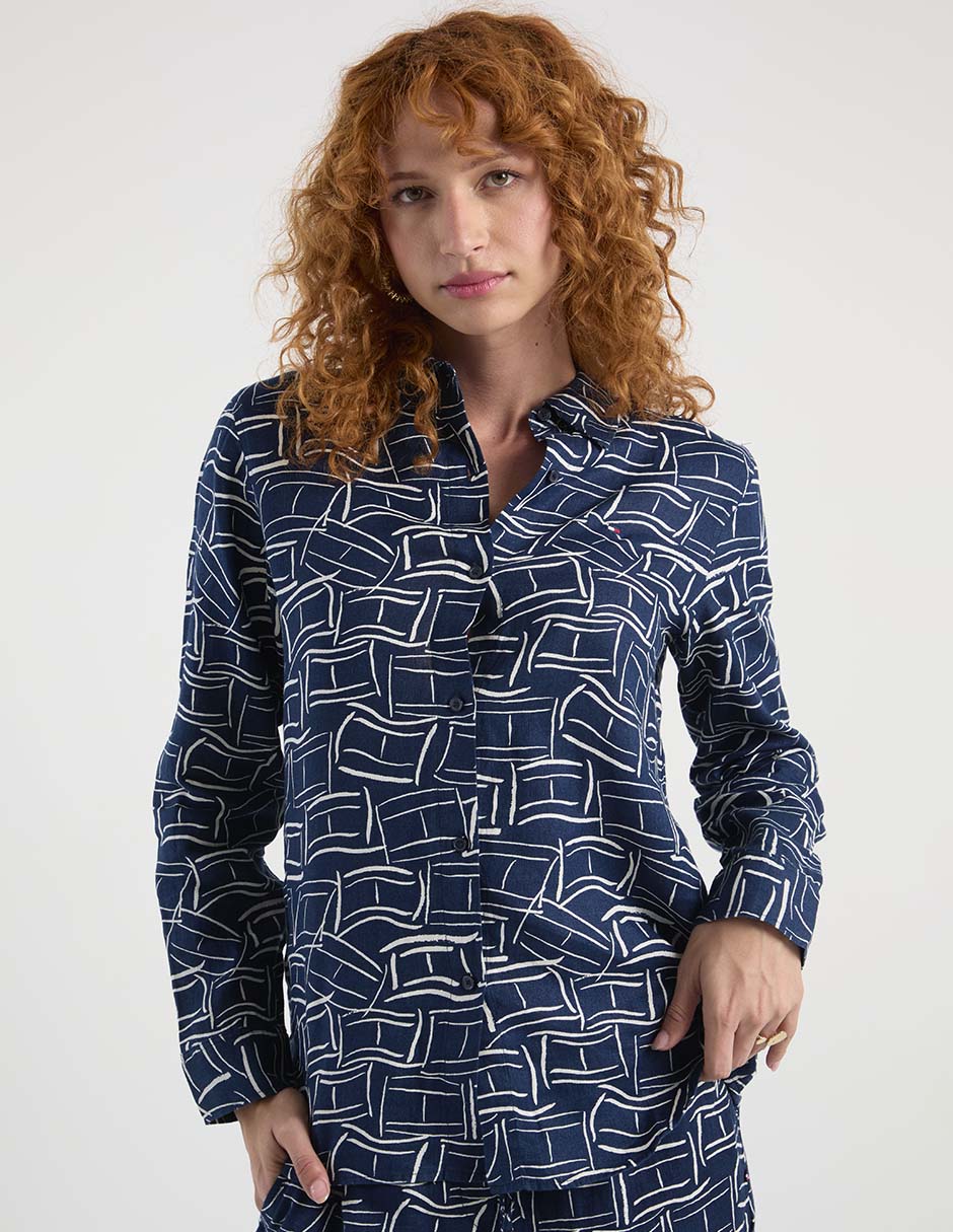 Blusa camisera sp26 "manga" larga "para mujer" 7