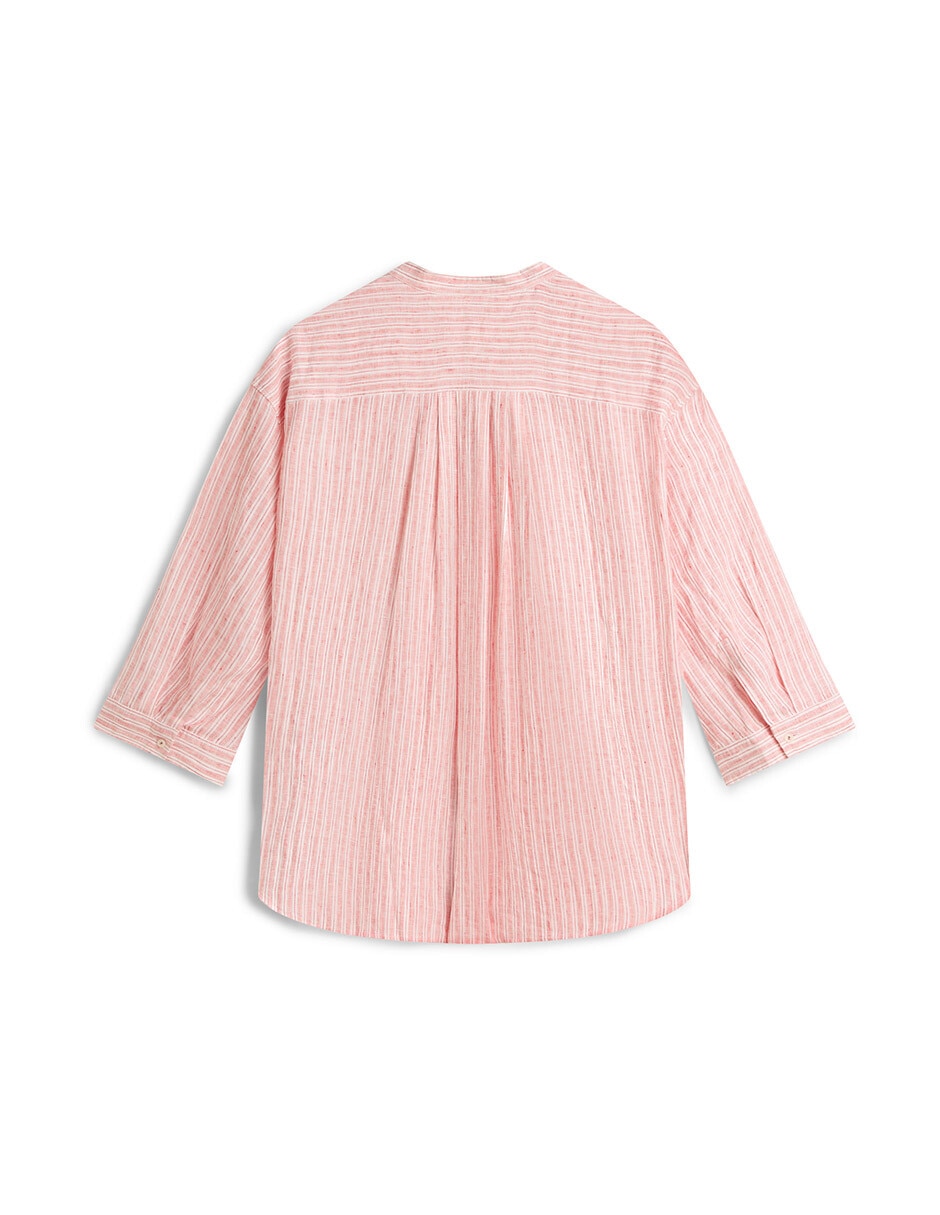 Blusa camisera manga 3/4 para mujer 5