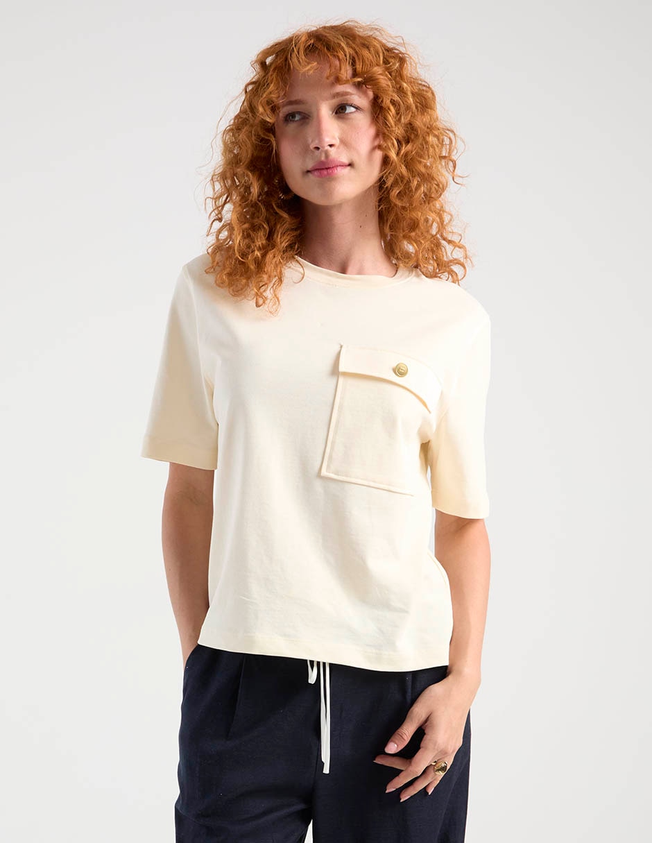 Playera manga corta cuello redondo para mujer 3