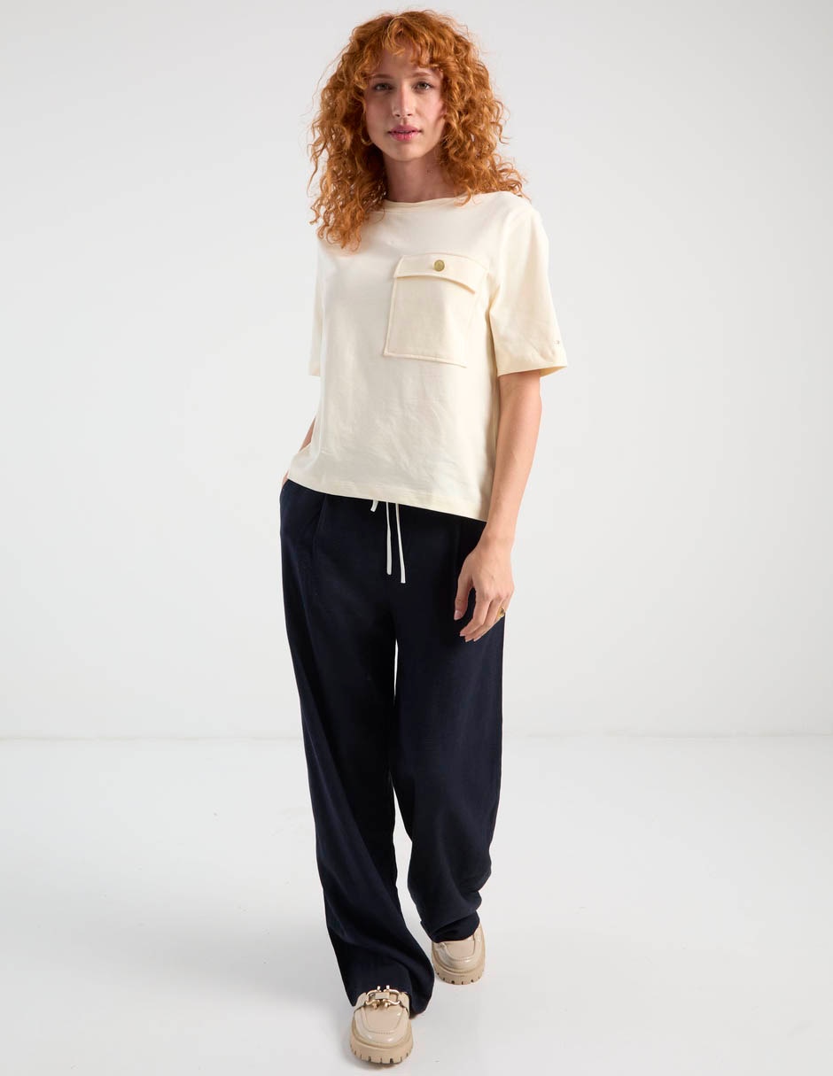 Playera manga corta cuello redondo para mujer 5