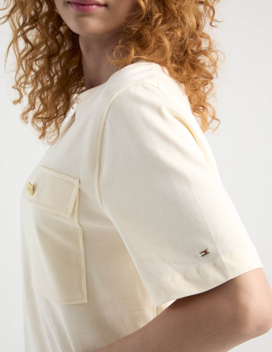 Playera manga corta cuello redondo para mujer 8