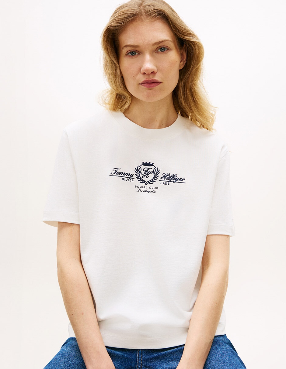 Playera manga corta cuello redondo para mujer 2