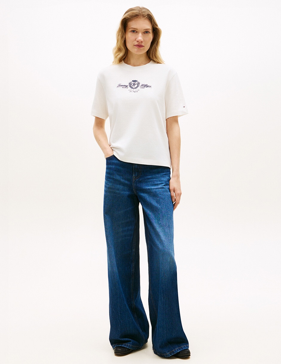 Playera manga corta cuello redondo para mujer 3