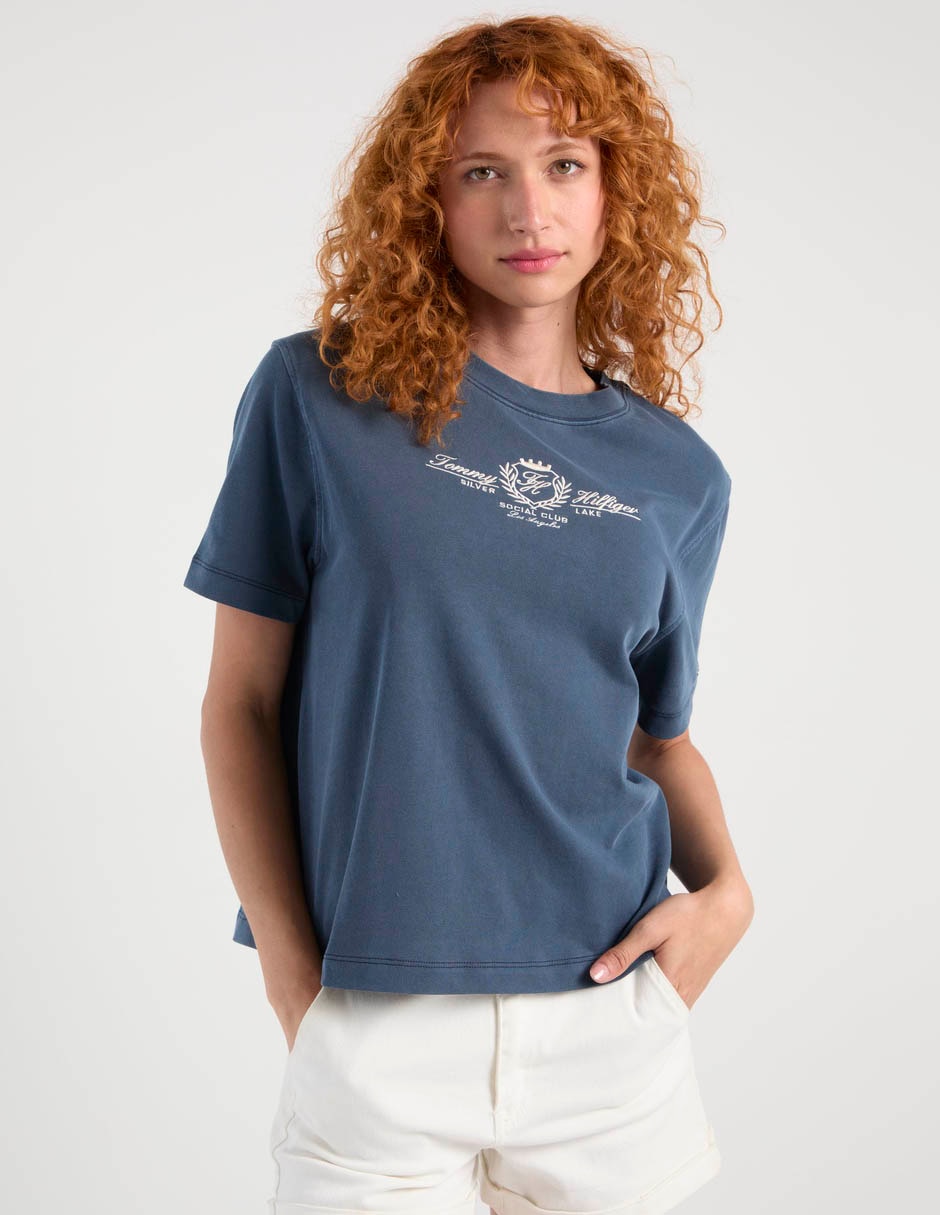 Playera manga corta cuello redondo para mujer Playera manga corta cuello redondo para mujer
