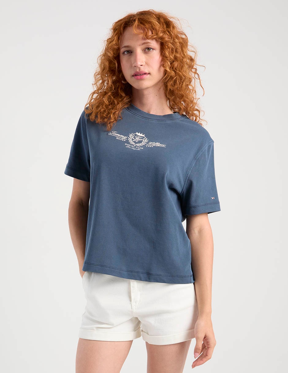 Playera manga corta cuello redondo para mujer 2