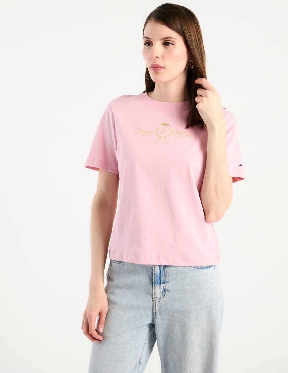 Playera manga corta Tommy Hilfiger cuello redondo para mujer