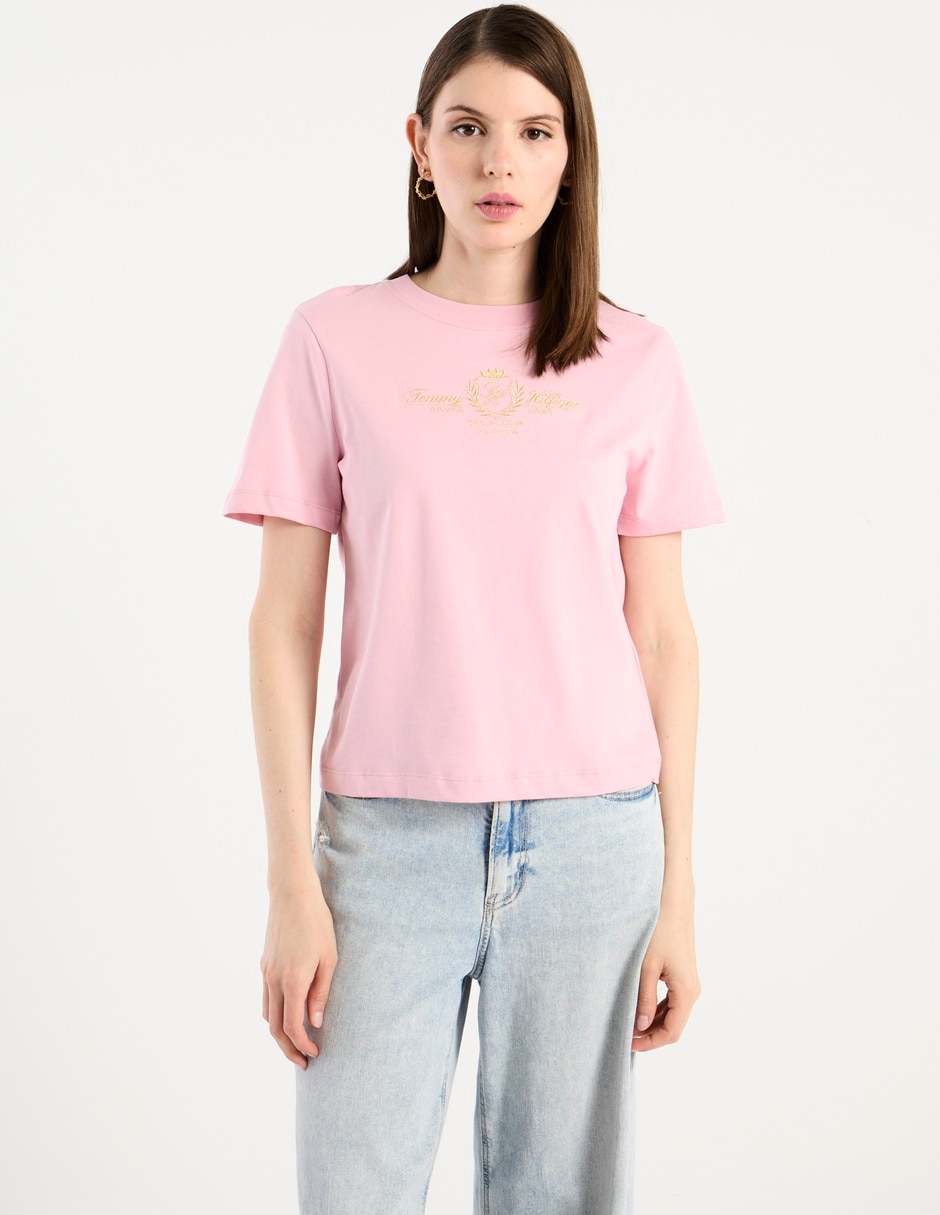 Playera manga corta Tommy Hilfiger cuello redondo para mujer