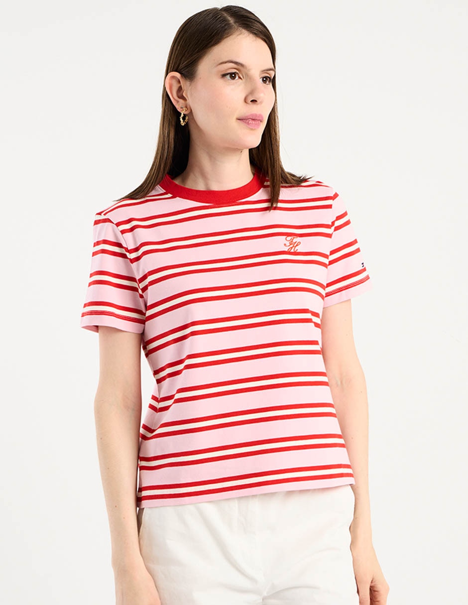 Playera manga corta Hilfiger cuello redondo para mujer 1