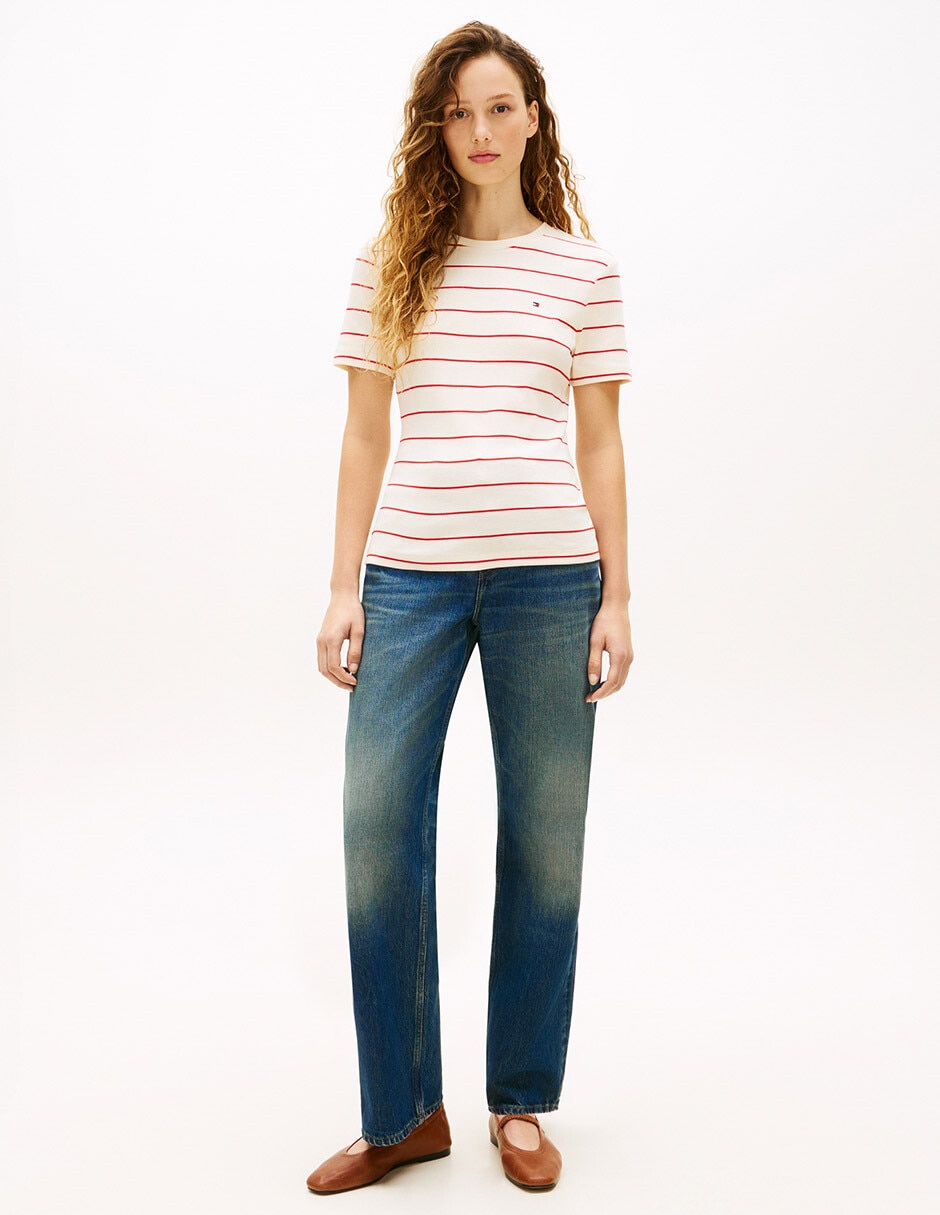 Playera manga corta cuello redondo para mujer 3